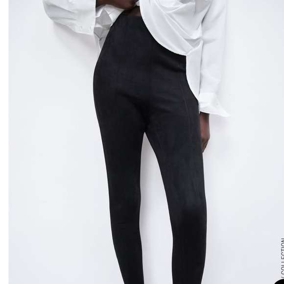 5/20$ Zara Trafaluc Collection Faux Suede Leggings - Picture 1 of 7